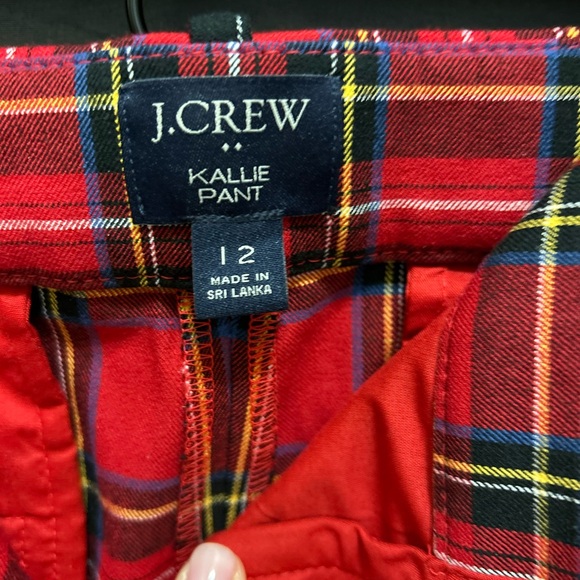 J. Crew Red Tartan Women's Trousers - Picture 9 of 9